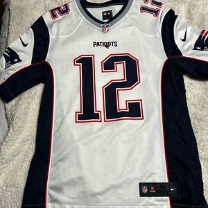 Adult Tom Brady Patriots Jersey - White and Blue